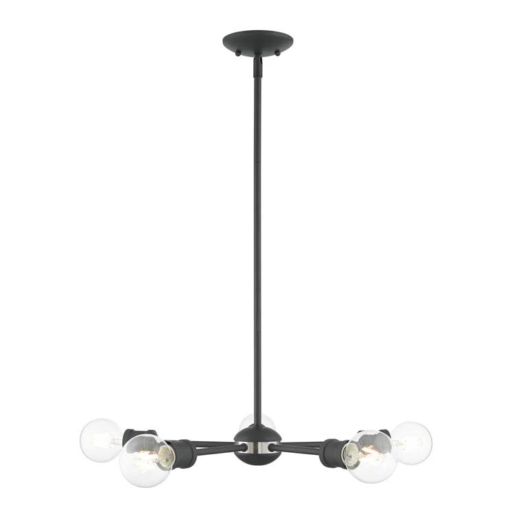 5 - Light Steel Dimmable Sputnik Sphere Chandelier