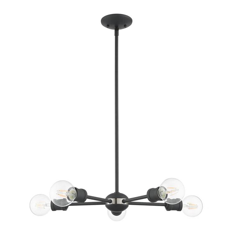 5 - Light Steel Dimmable Sputnik Sphere Chandelier