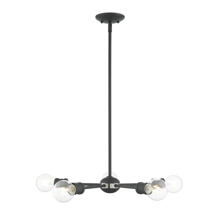 5 - Light Steel Dimmable Sputnik Sphere Chandelier