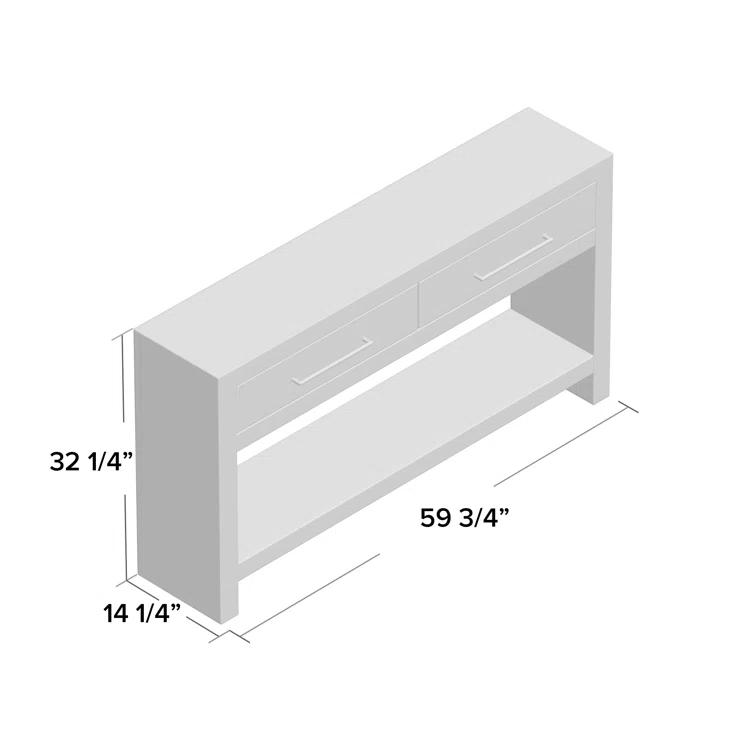 Alexa Burnished Pedestal Console (60”)