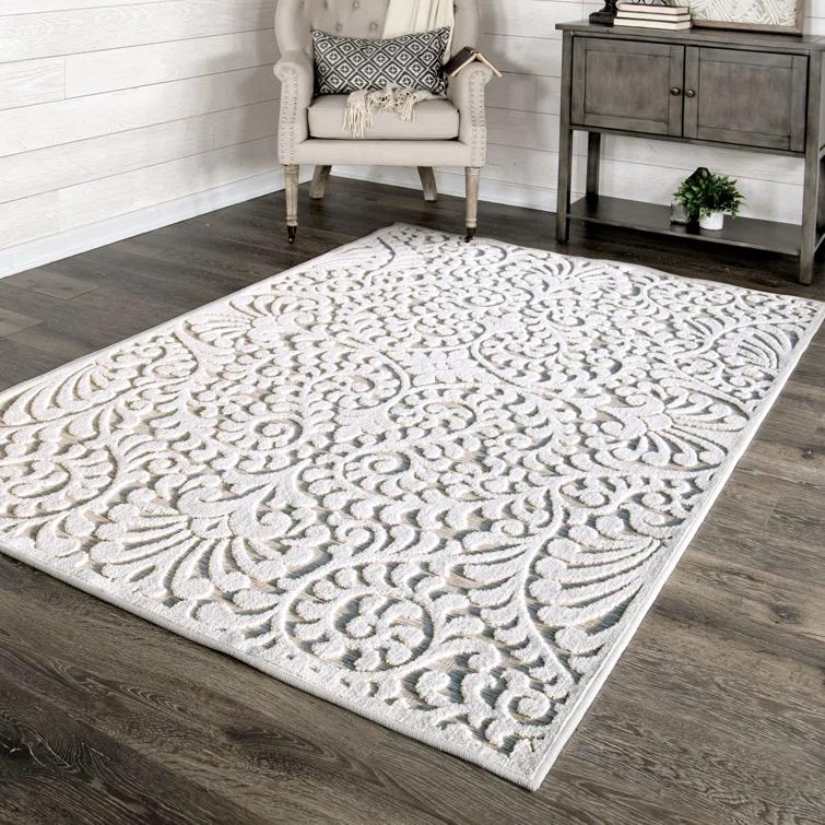 My Texas House Bluebonnets Natural Driftwood Indoor Outdoor Area Rug