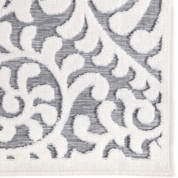 My Texas House Bluebonnets Natural Gray High Low Indoor Outdoor Rug