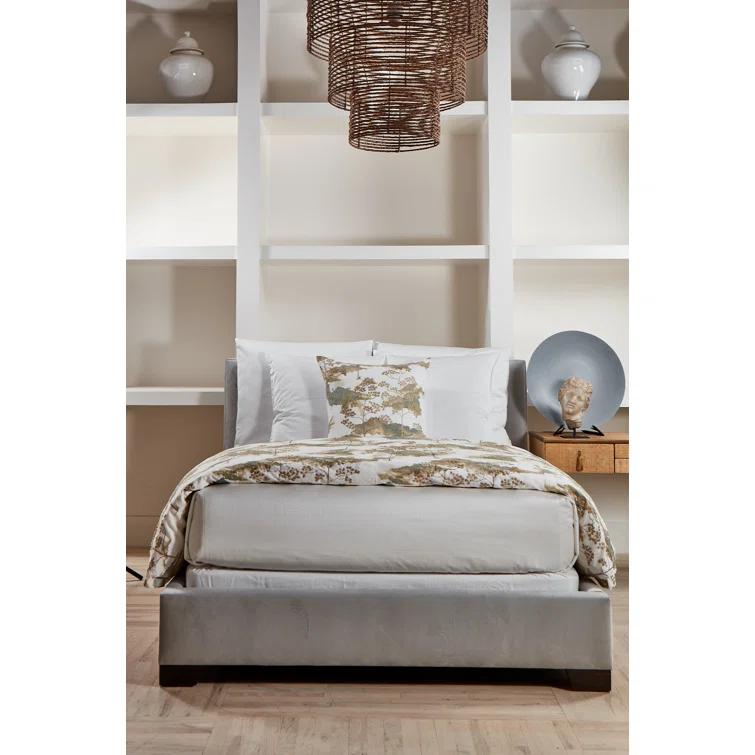 Avalon Embroidered Linen Reversible Throw Pillow