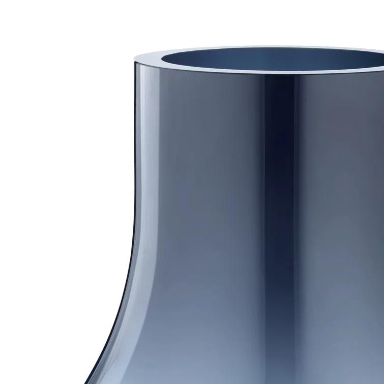 Scandinavian Blue Glass Cafu Table Vase - 8.5" H