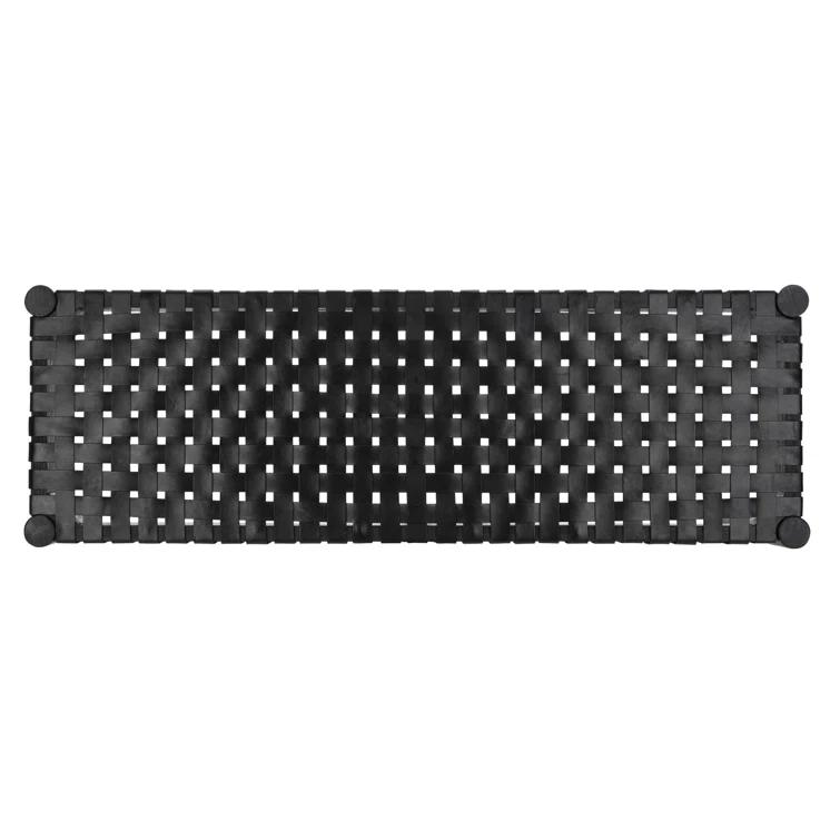 Orin 47" Woven Leather Bench