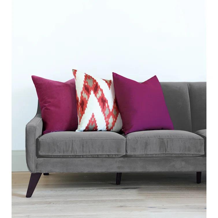 Eastern Accents Embroidered Feather Reversible Throw Pillow