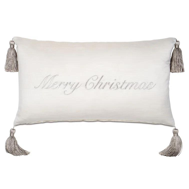 Holiday Merry Christmas Rectangular Polyester Pillow Cover & Insert