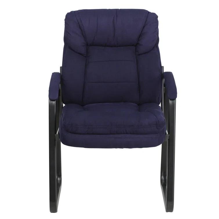 Isla Modern LeatherSoft Executive Side Reception Chair with Sled Base by Flash Furniture