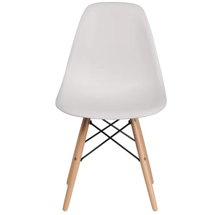 Chair with Wooden Legs for Versatile Kitchen, Dining Room, Living Room, Library or Desk Use (Set of 2)