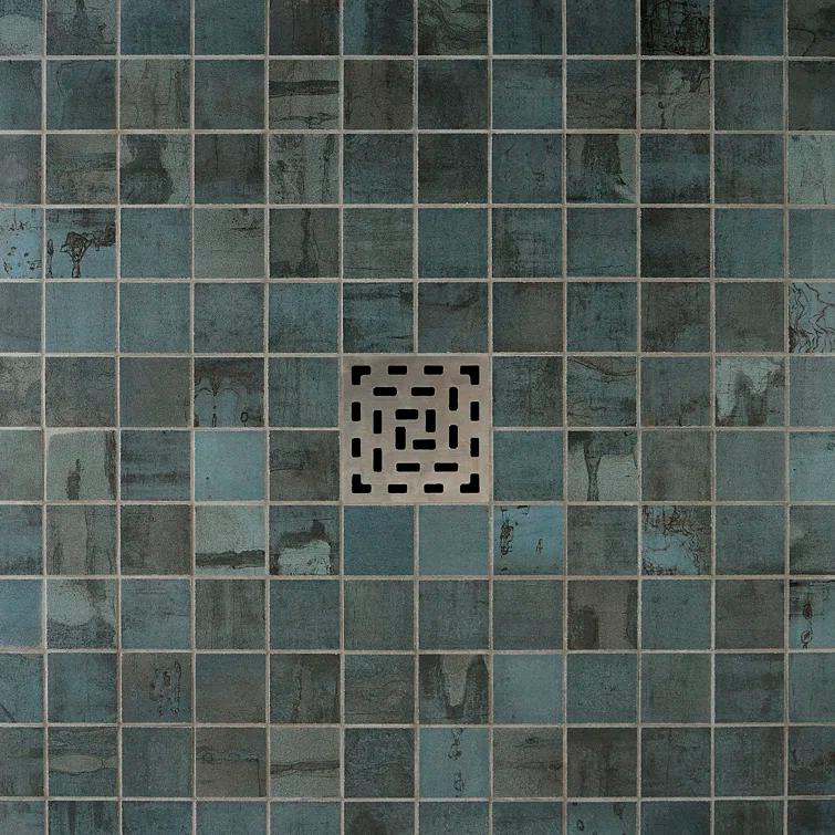 Angela Harris Alloy 2" x 2" Porcelain Metal Look Mosaic Wall & Floor Tile Tile ( 0.92 sq. ft. / box )