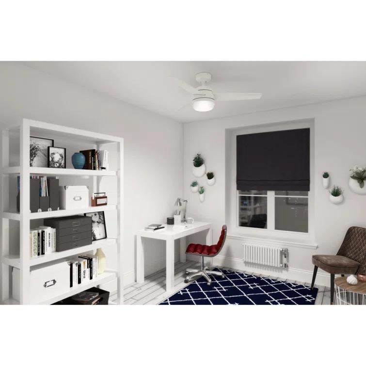 48" Midtown 3 - Blade Standard Ceiling Fan with Remote Control and Light Kit Included