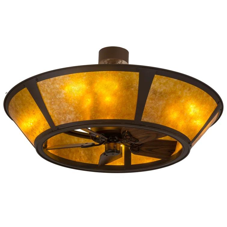 Meyda Lighting Sutter Glass Semi Flush Mount