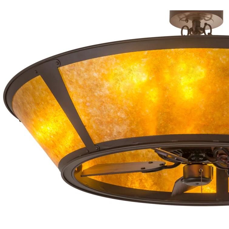 Meyda Lighting Sutter Glass Semi Flush Mount