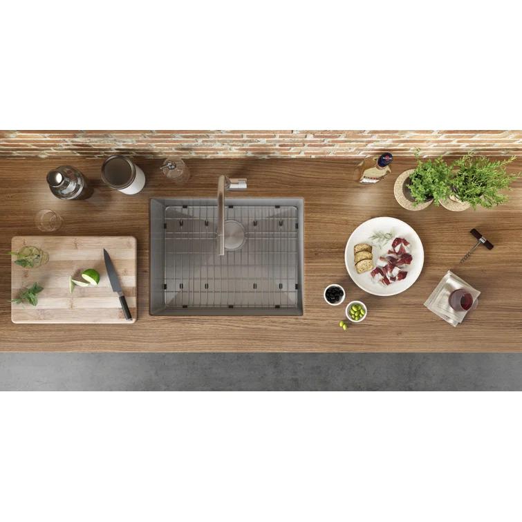 Ruvati RVH7250 Ruvati 28-inch Undermount 16 Gauge Stainless Steel Kitchen Sink Rounded Corners Single Bowl