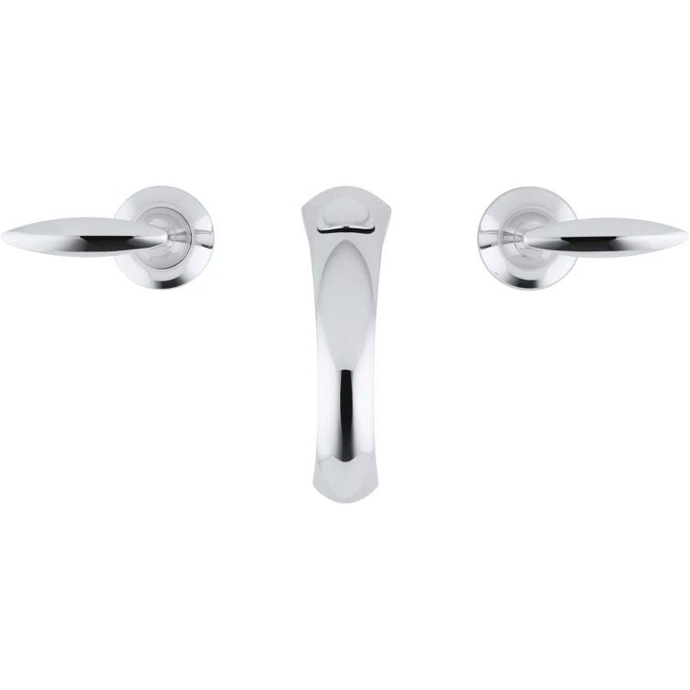 Kohler Alteo Widespread Bathroom Faucet with Pop-Up Drain Assembly, 3-Hole 2-Handle Bathroom Sink Faucet, 1.2 gpm