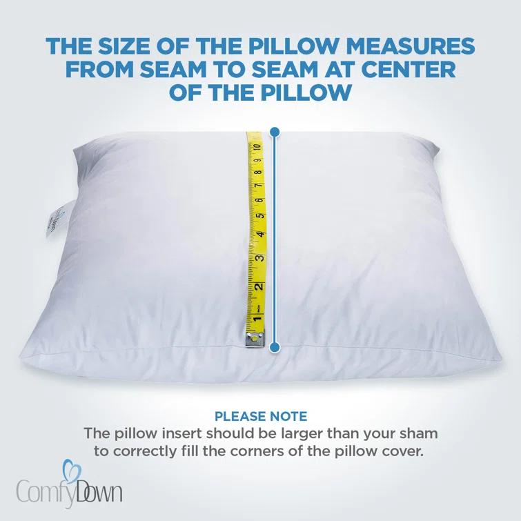 Decorative Throw Pillow Insert Down 100% Cotton Cover 233 Thread Count Square Pillow Insert