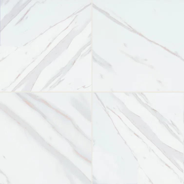 Calacatta White 24" x 24" Porcelain Field Tile
