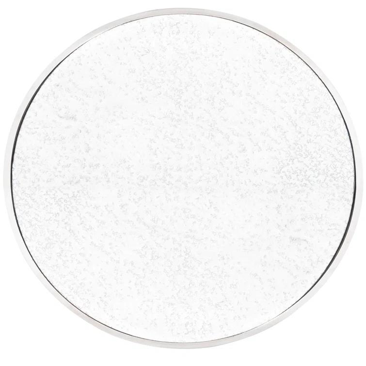 Butler Specialty Desiree Mirror And Nickel End Table In White