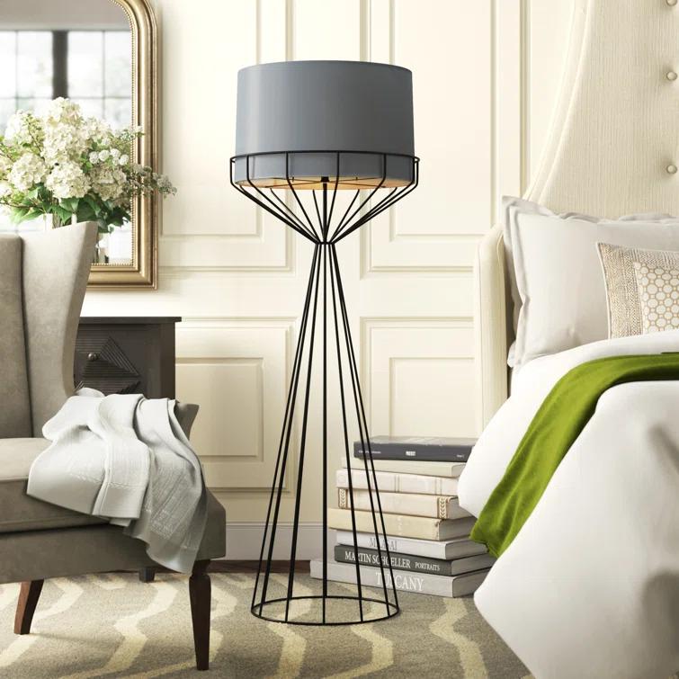 Portal 60'' Matte Black Novelty Floor Lamp