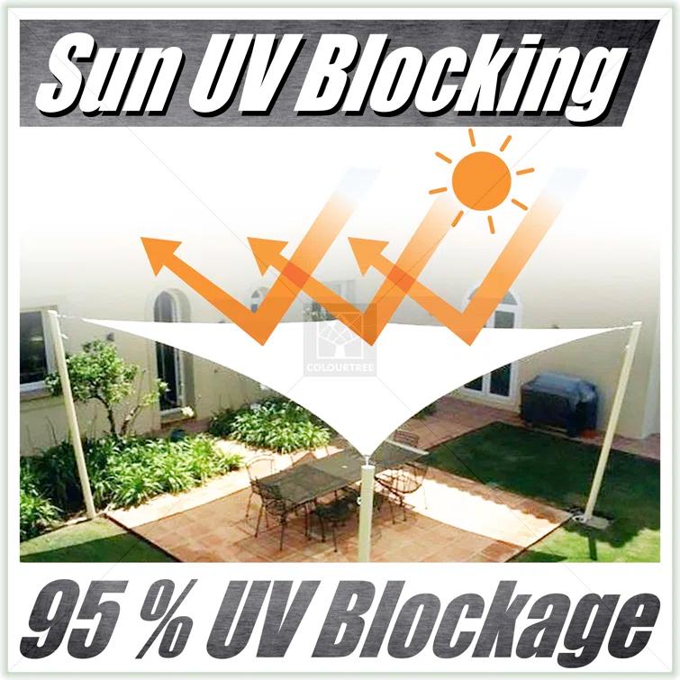 ColorTree Customizable 260 GSM Heavy-Duty Super Ring Sun Shade Sail – Durable & UV-Resistant