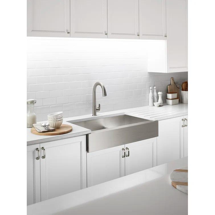 Vault™ 35.5" L x 21.25" W Double Basin Farmhouse Kitchen Sink