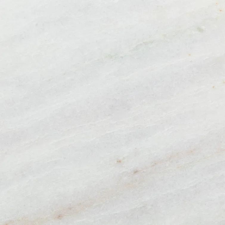 Astrid Gold and White Marble Square Accent Table