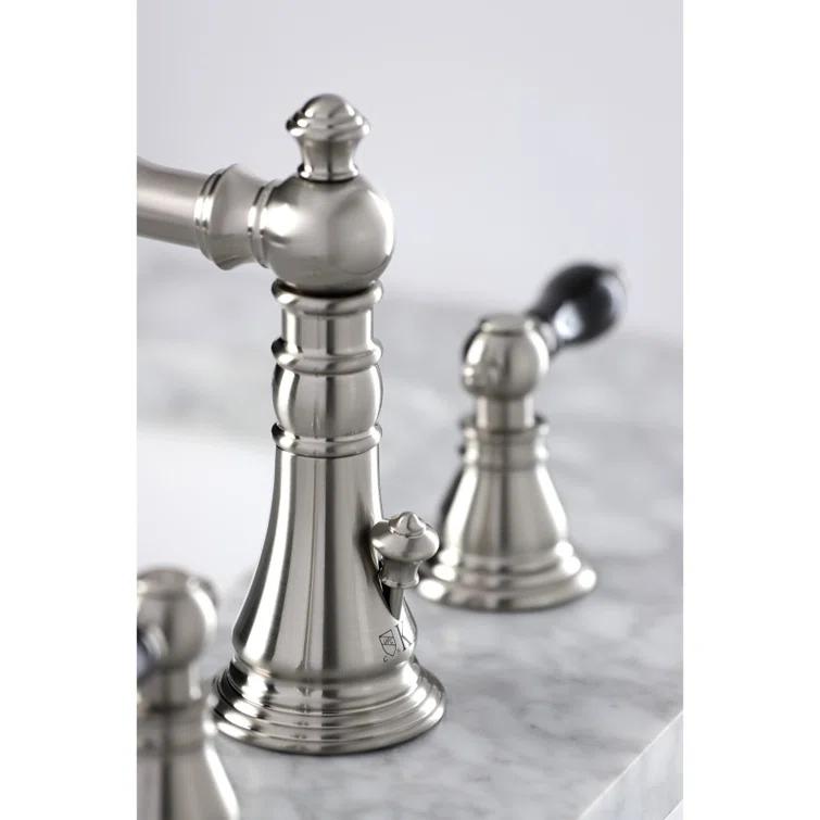 Kingston Brass Duchess Two-Handle 3-Hole Deck Mount Widespread Bathroom Faucet with Pop-Up Drain