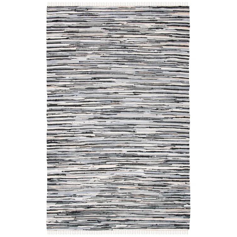 Fales Rag Rug Hand Woven Cotton Striped Rug