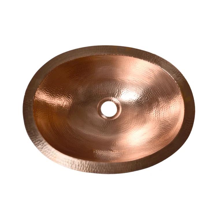 Baby Classic Copper Oval Undermount Bathroom Sink