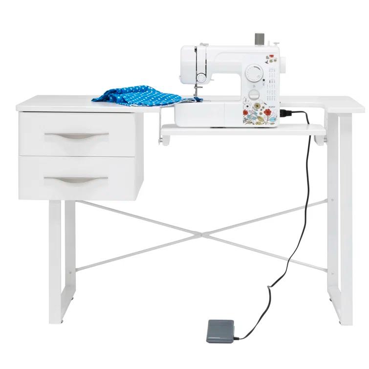Sew Ready 47.25'' x 23.5'' Sewing Table with Sewing Machine Platform