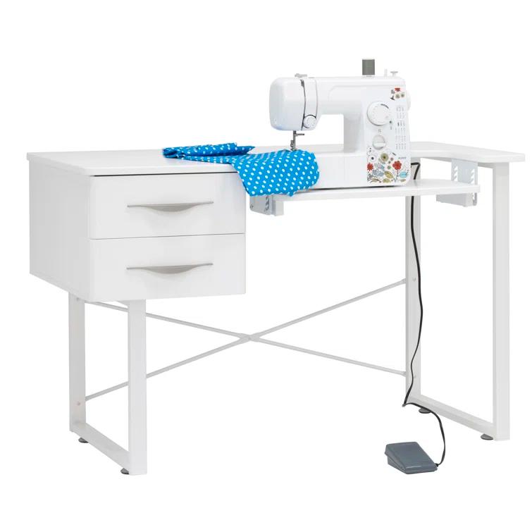 Sew Ready 47.25'' x 23.5'' Sewing Table with Sewing Machine Platform