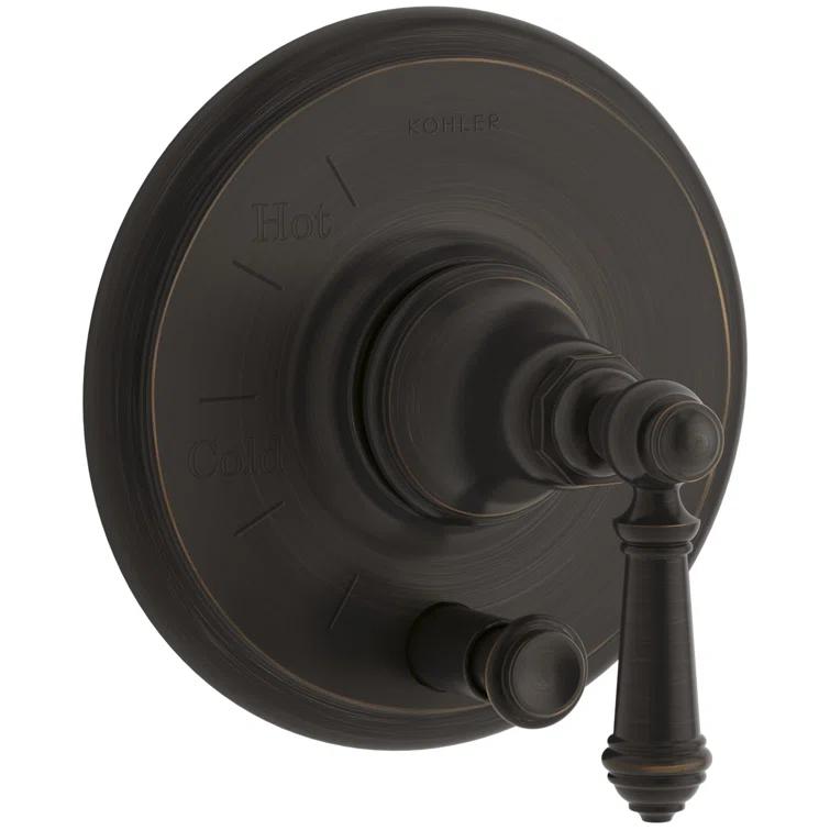 Artifacts Rite-Temp Pressure-Balancing Valve Trim With Push-Button Diverter And Lever Handle