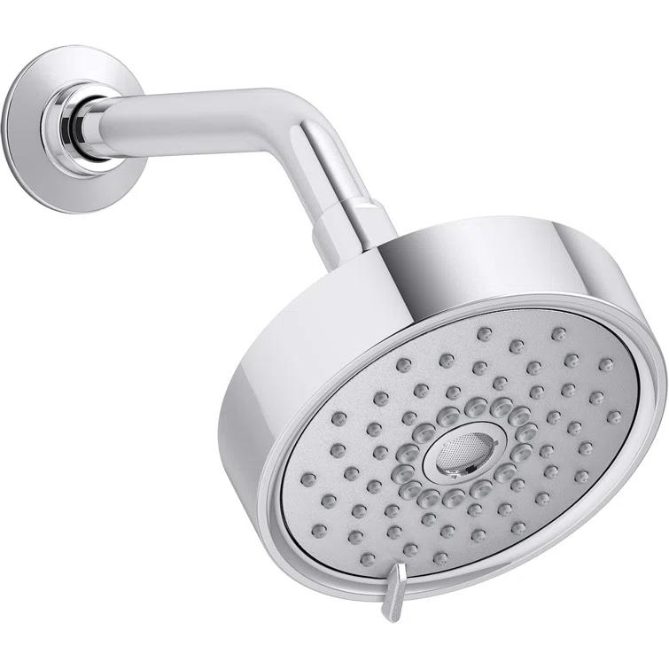 Kohler Purist® 1.75 Gpm Multifunction Wall Mount Showerhead, Three Spray Settings, 5.5" High Pressure Spray Head