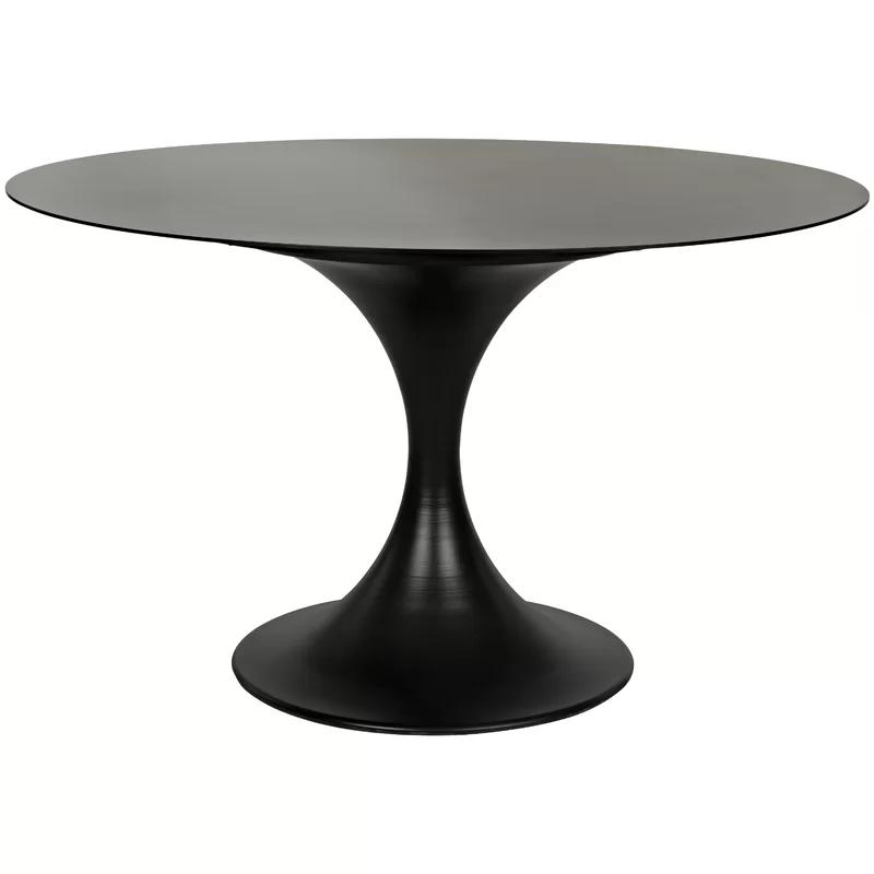 Mid-Century Modern 48" Round Wood Dining Table