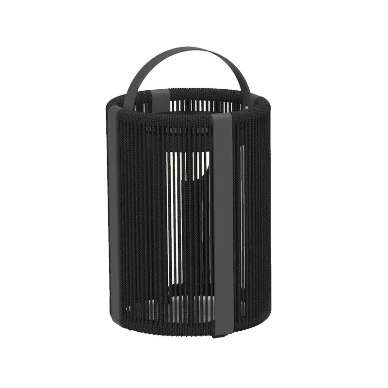 Ropy Black Aluminum LED Outdoor Table Lamp