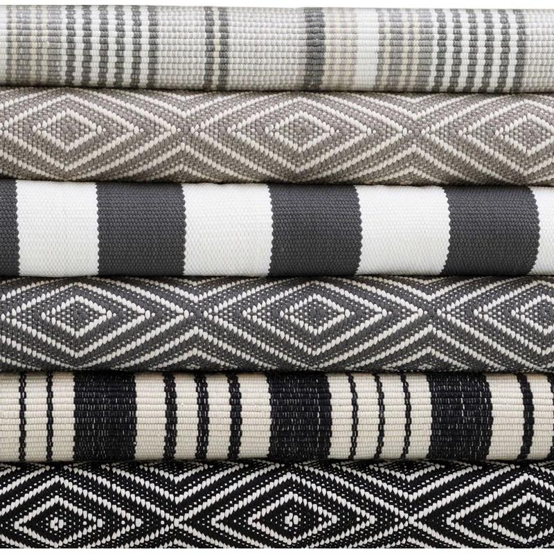 Ivory Diamond Harmony 6' x 9' Flatwoven Synthetic Area Rug