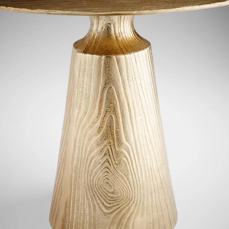 Contemporary Modern Gold Metal Round End Table 20.75"