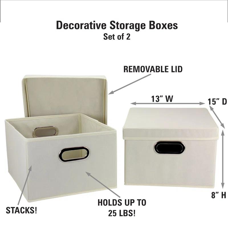 Household Essentials Household Essentials Fabric Bin (Set of 2)