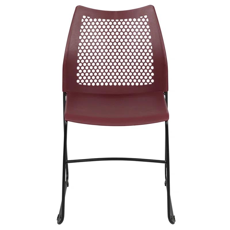 Flash Furniture Antonia 661 lb. Capacity Stack Chair with Air-Vent Back and Powder Coated Sled Base