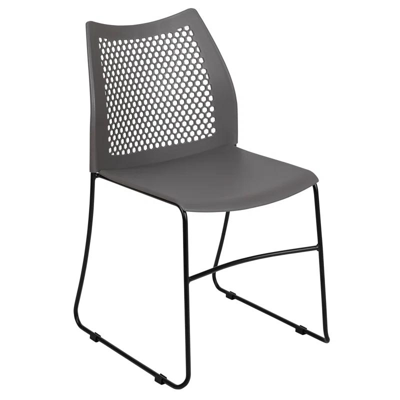 Flash Furniture Antonia 661 lb. Capacity Stack Chair with Air-Vent Back and Powder Coated Sled Base