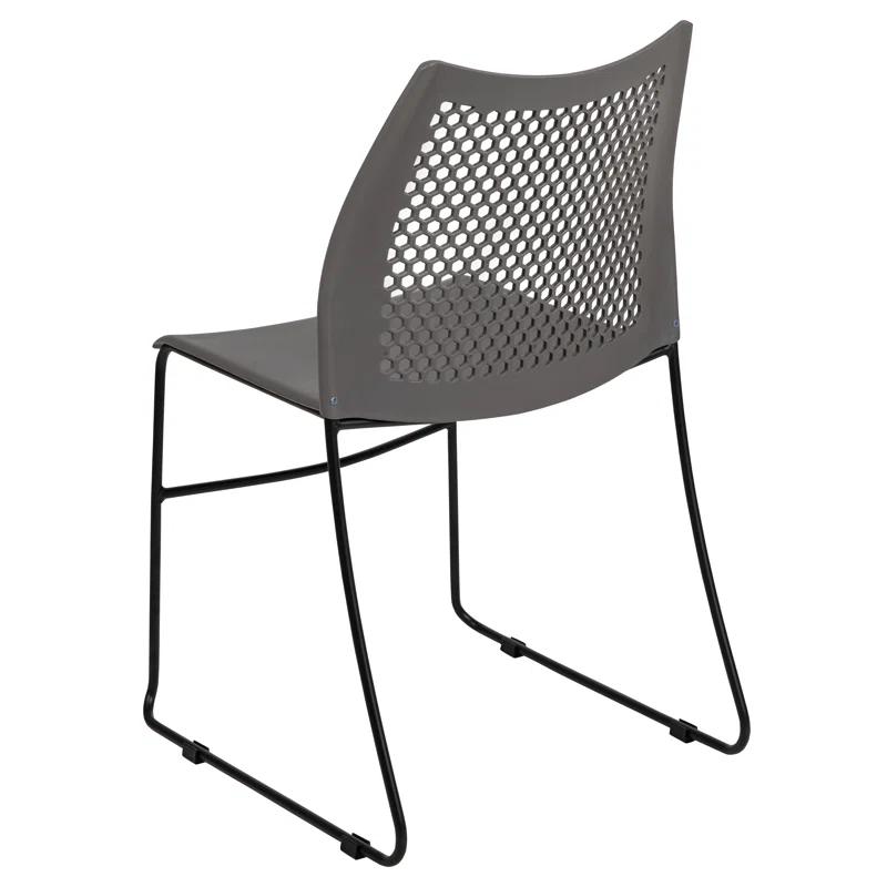 Flash Furniture Antonia 661 lb. Capacity Stack Chair with Air-Vent Back and Powder Coated Sled Base