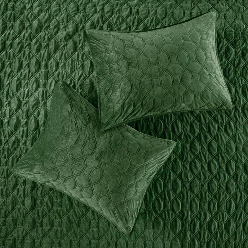 Madison Park Harper 3 Piece Velvet Quilt Set
