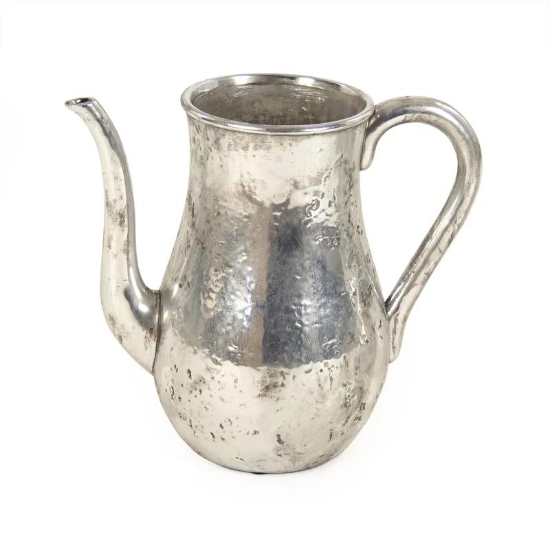 Elysian Distressed Silver Ceramic Beverage Pitcher