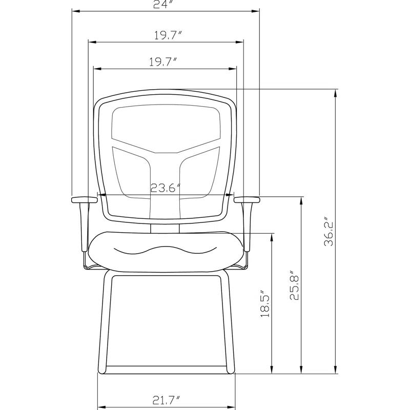Lorell 86000 Series Waiting Room Chair with Metal Frame