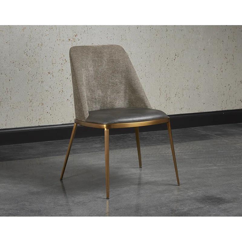 Bravo Portabella Faux Leather and Metal Dining Chair