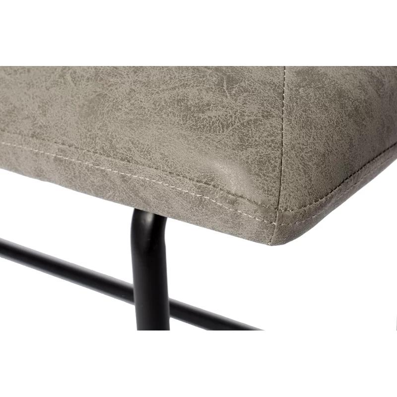 Aria Antique Gray Tufted Entryway Bench