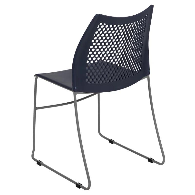 Flash Furniture Antonia 661 lb. Capacity Stack Chair with Air-Vent Back and Powder Coated Sled Base