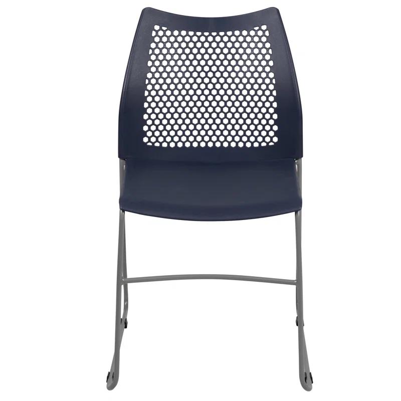 Flash Furniture Antonia 661 lb. Capacity Stack Chair with Air-Vent Back and Powder Coated Sled Base