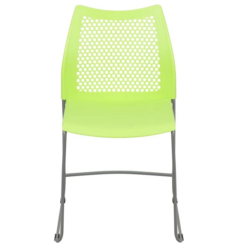Flash Furniture Antonia 661 lb. Capacity Stack Chair with Air-Vent Back and Powder Coated Sled Base