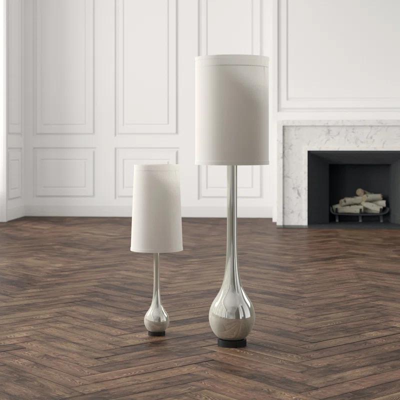 Bulb Floor Lamp-Nickel